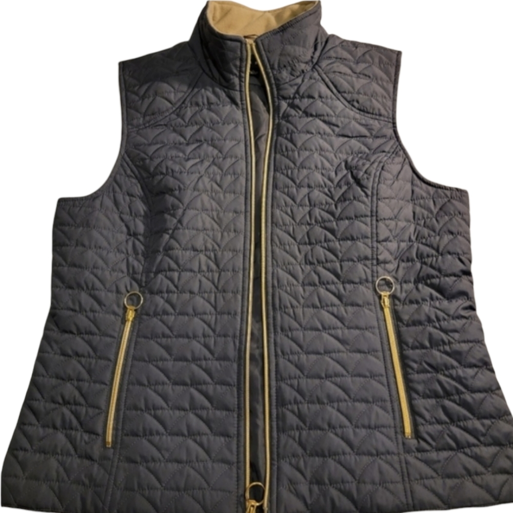 Black Rivet blue w/gold hardware vest